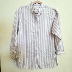 J. Crew Light Purple/White Striped Button-Down Shirt